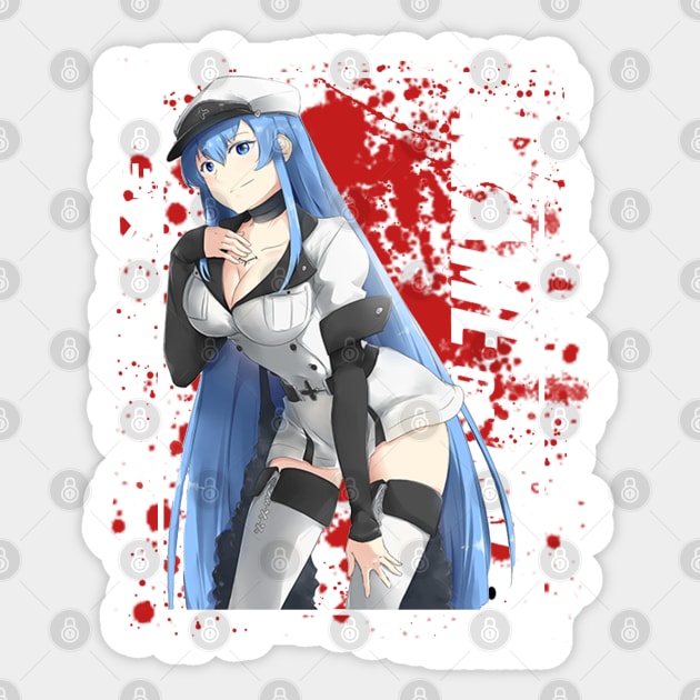 Esdeath - Akame Ga Kill Sticker by Otaku Emporium